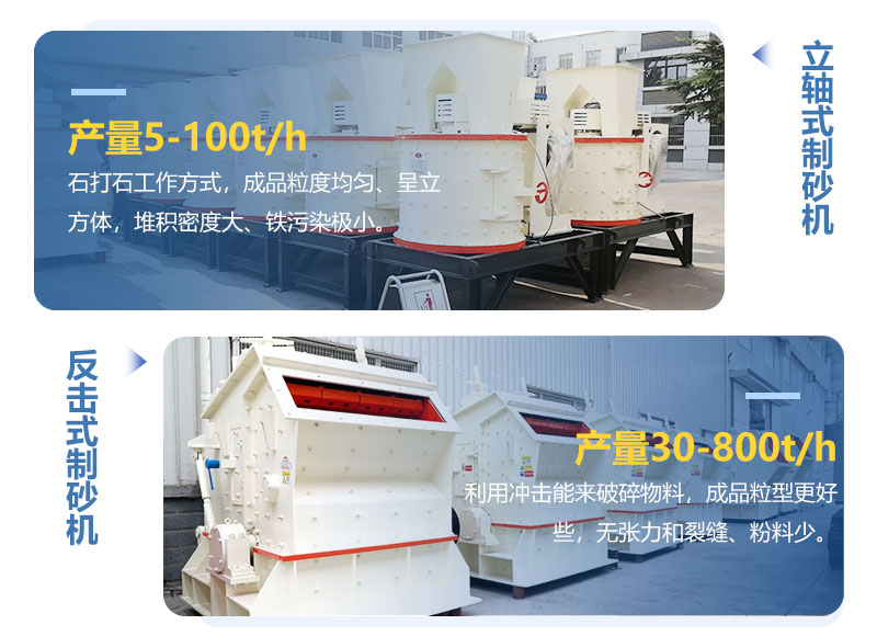 立軸式制砂機和反擊式制砂機哪種粒型好？區別介紹